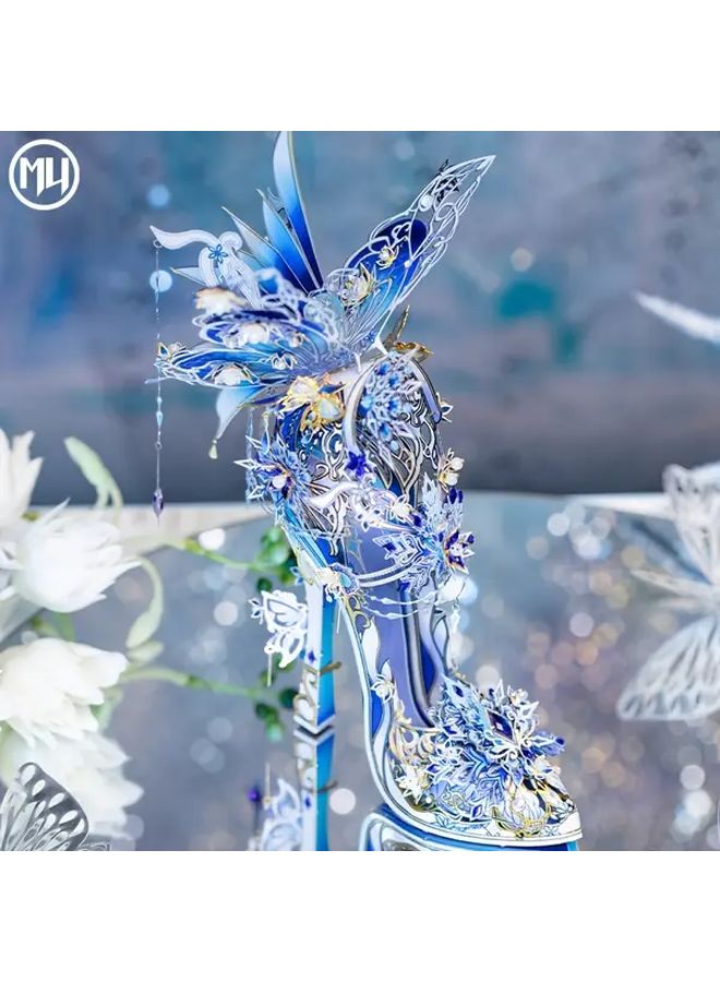 Snow Love 3D Metal Puzzle DIY Assembly Model Handmade Crystal Shoes - Image 5